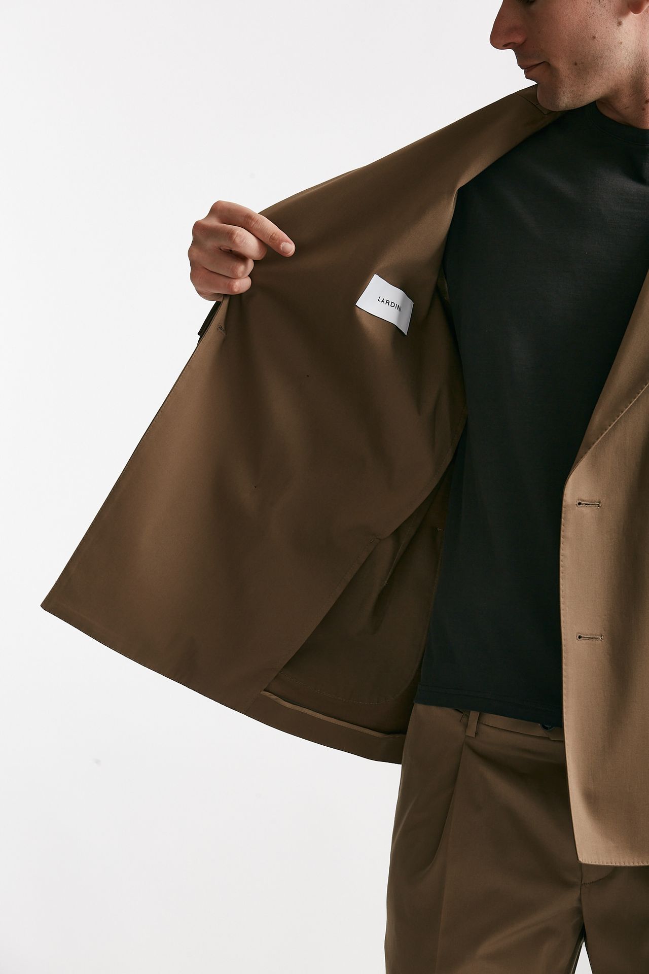 Abito doppiopetto cammello cotone stretch