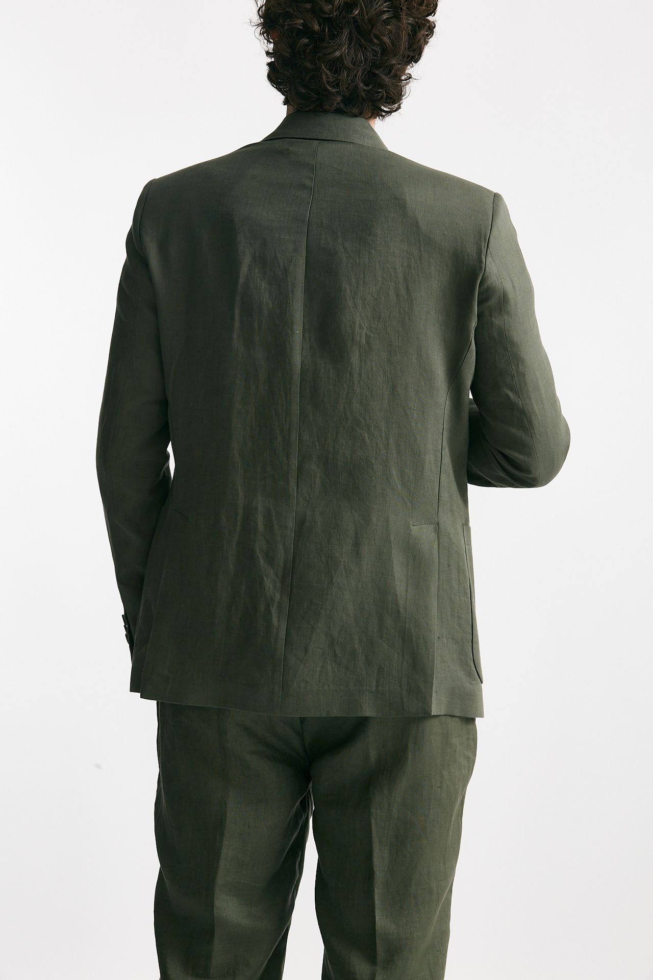 Giacca in lino doppio petto verde 