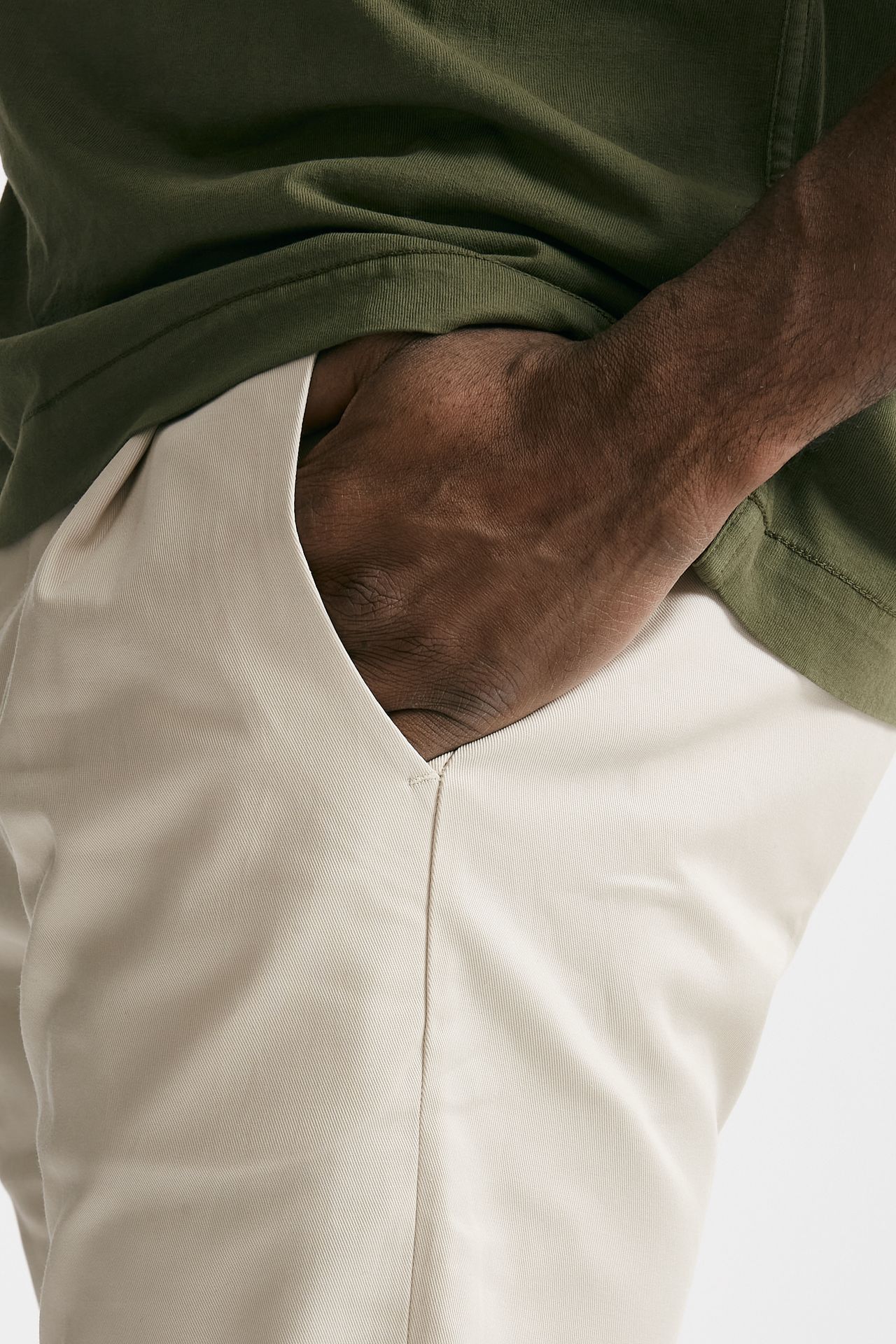 Pantalone chino FOLD 2 in cotone ghiaccio
