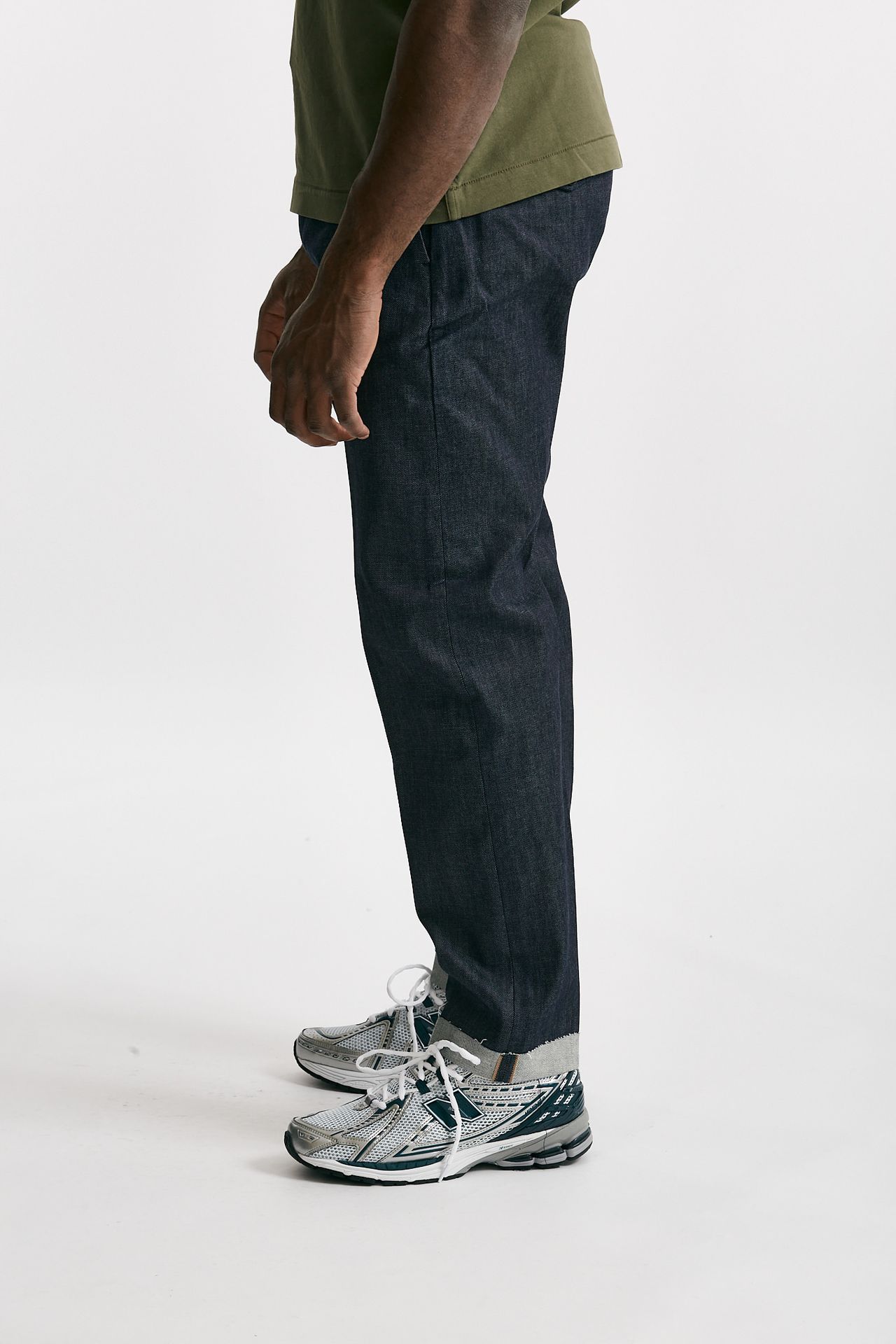 Pantalone chino TIM in denim bagnato