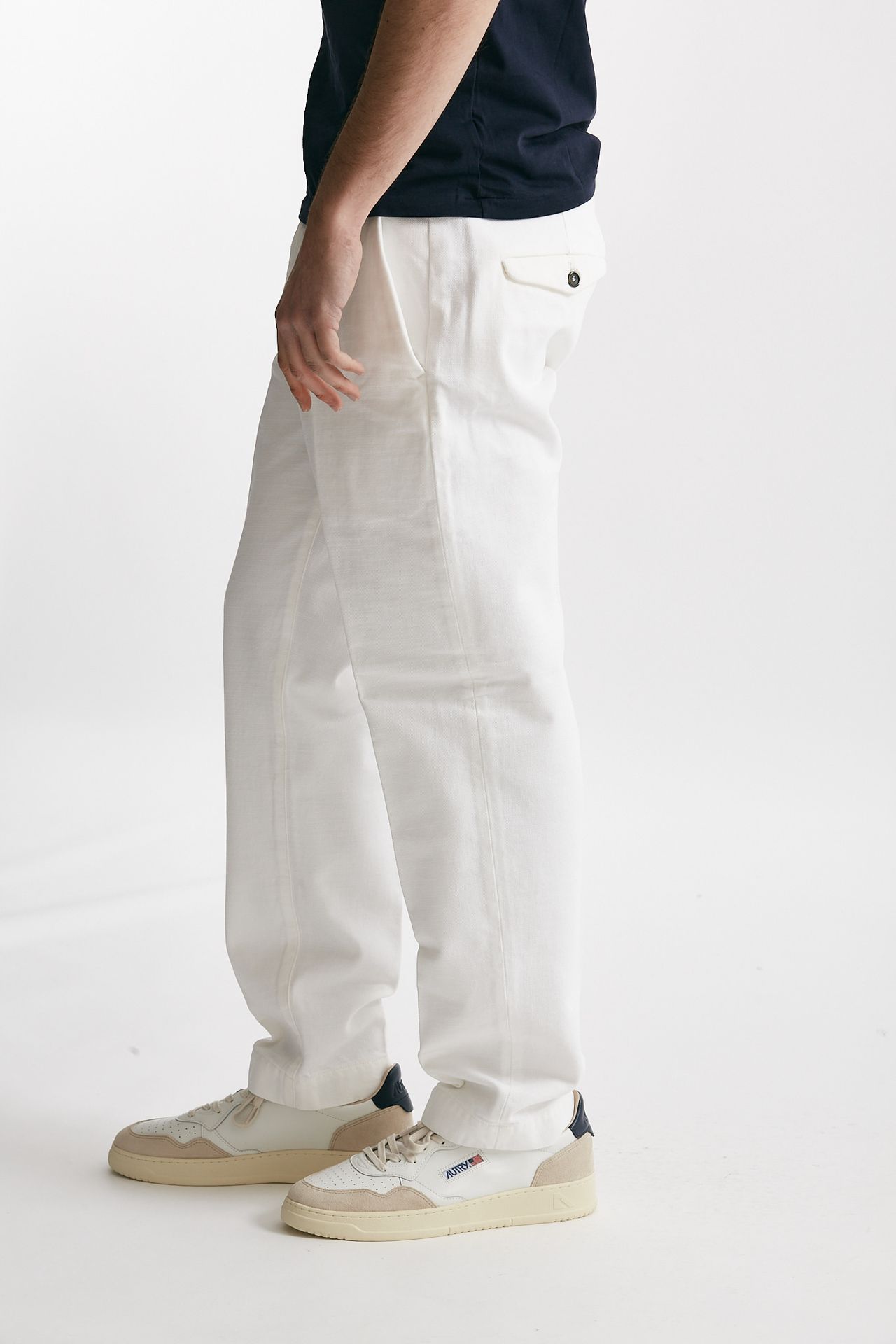 Pantalone chino TIM in cotone fermo bianco