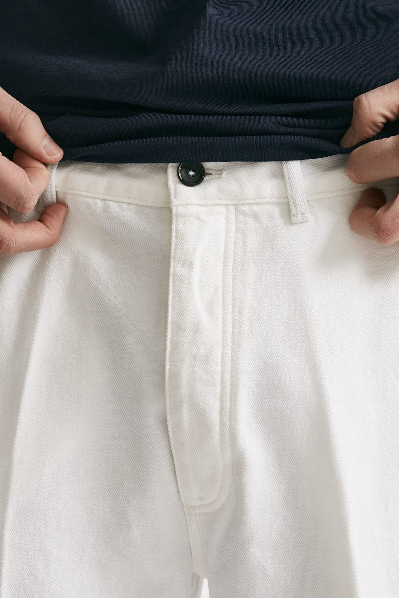 Pantalone chino TIM in cotone fermo bianco