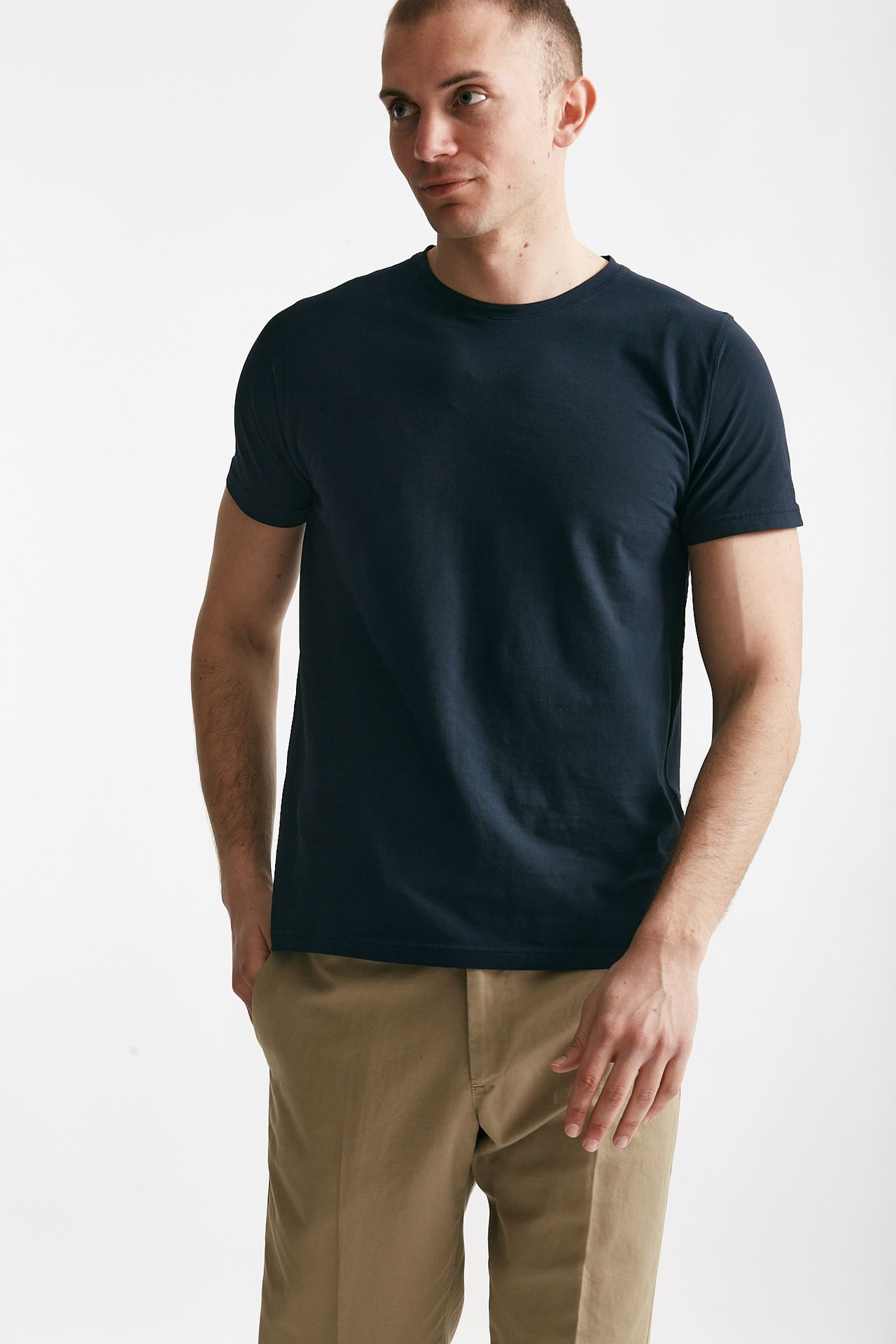 T shirt in cotone blu