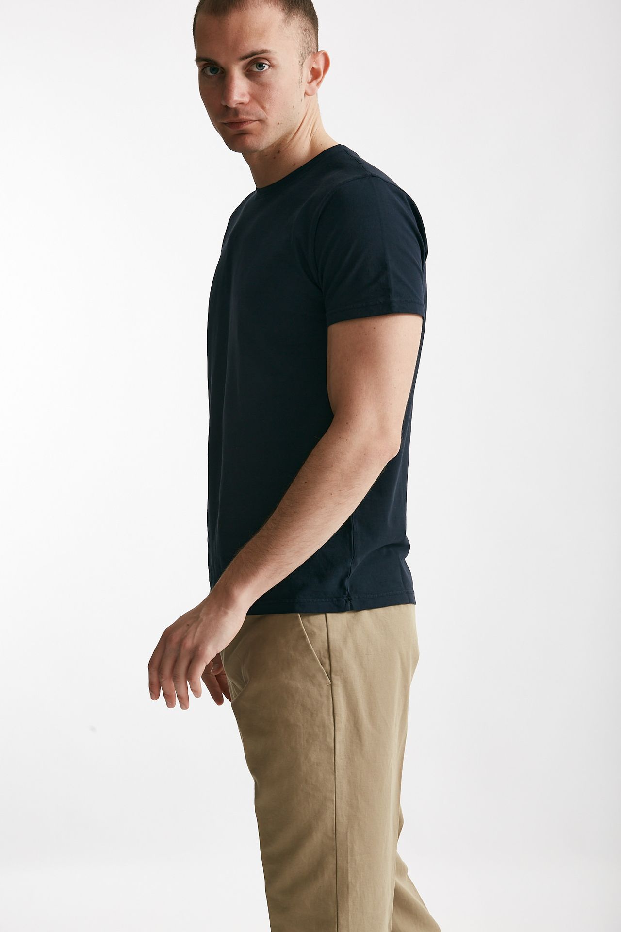 T shirt in cotone blu