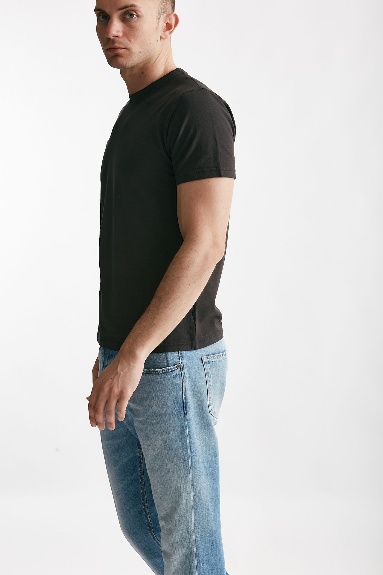 T shirt in cotone marrone
