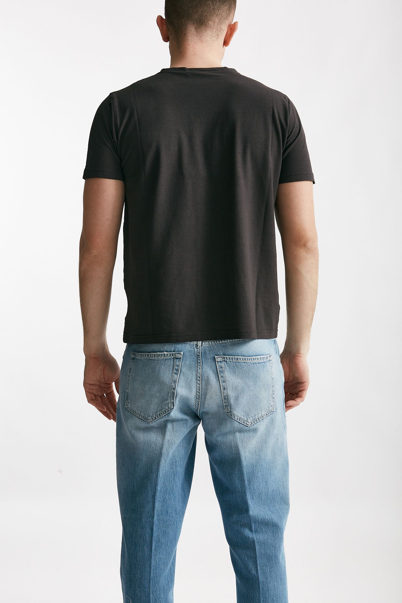 T shirt in cotone marrone