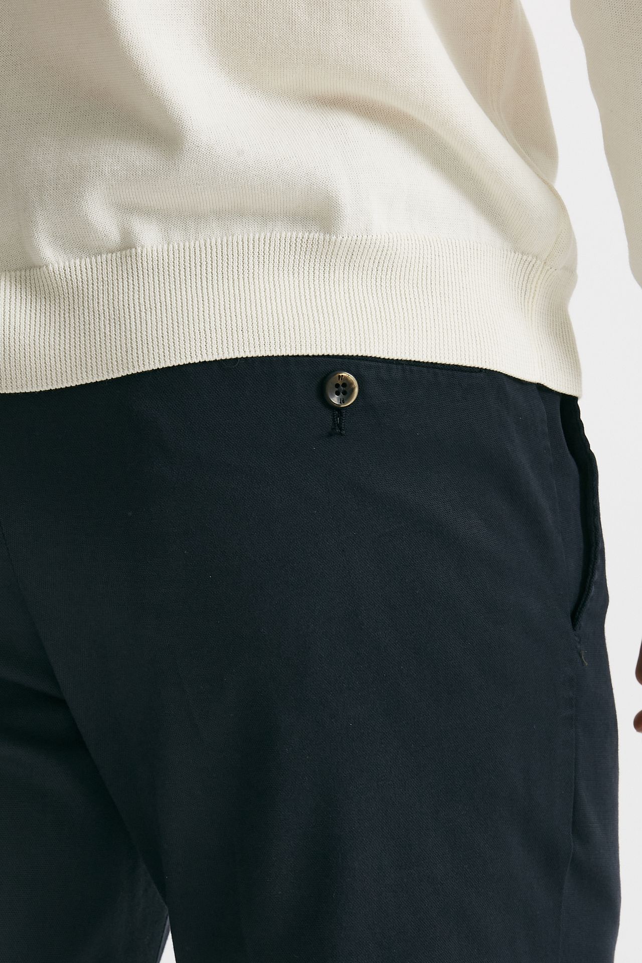 Pantalone in cotone lavato stretch SLIM FIT blu