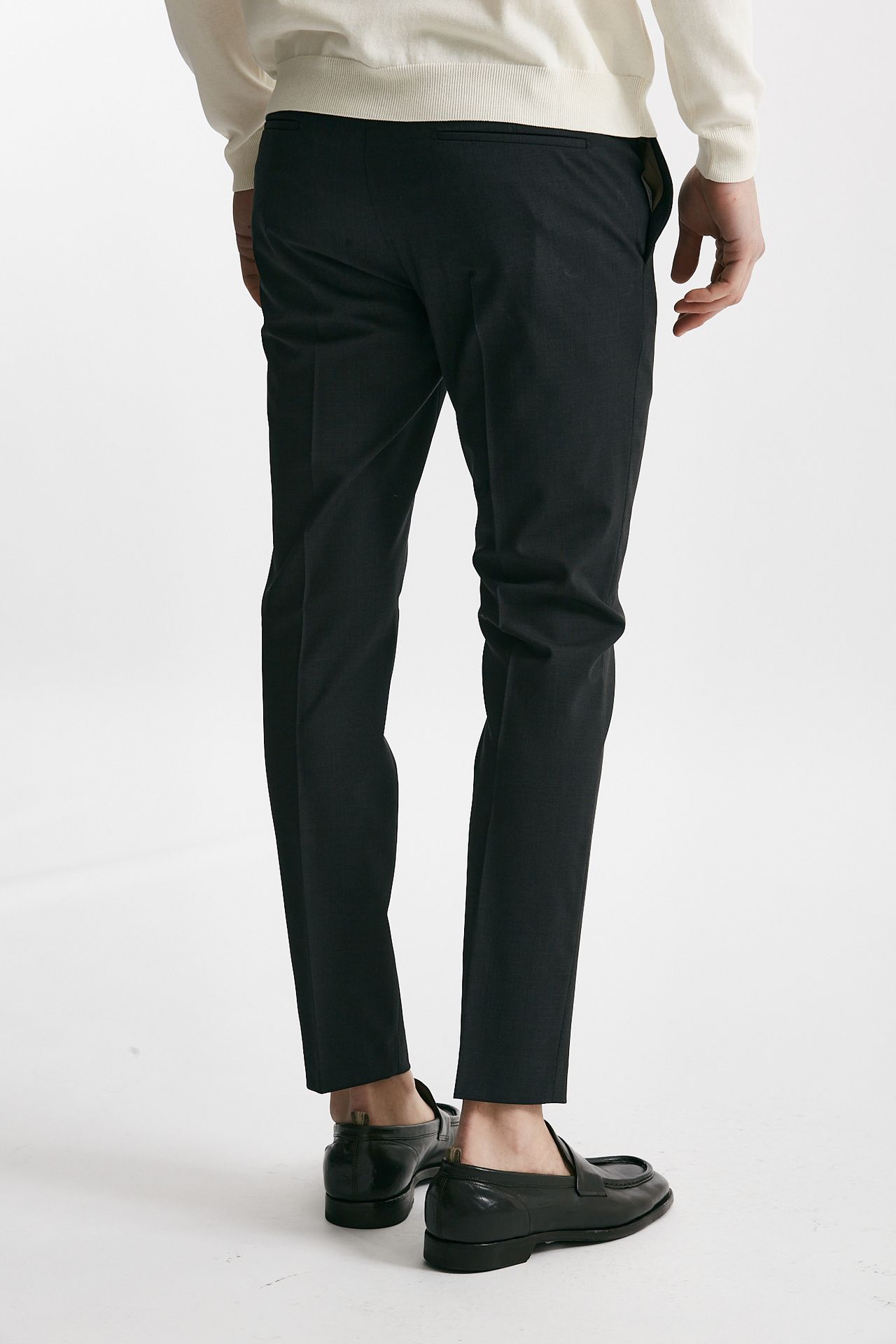 Pantalone in lana stretch EDGE- DIECI grigio antracite