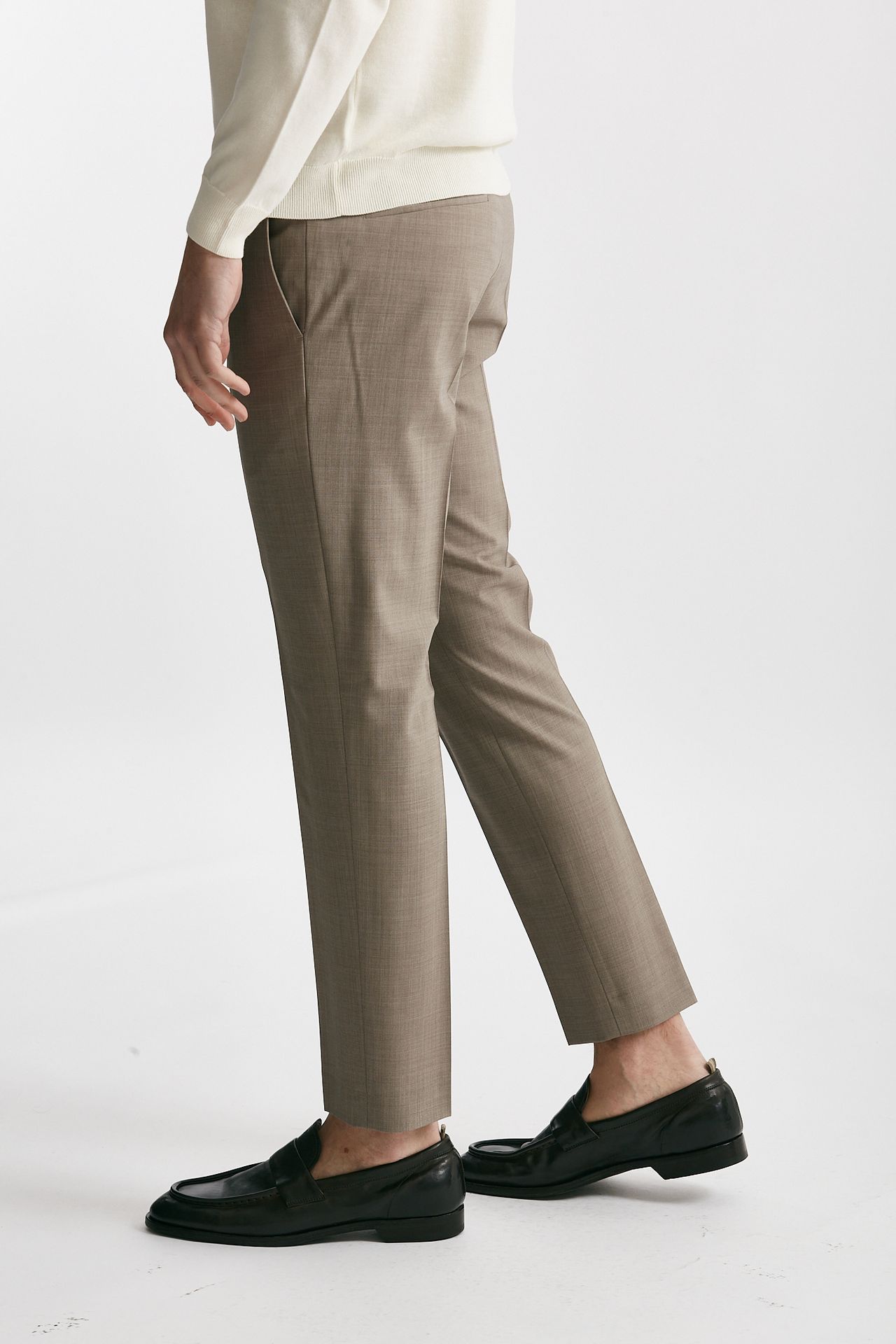 Pantalone in lana stretch EDGE- DIECI beige