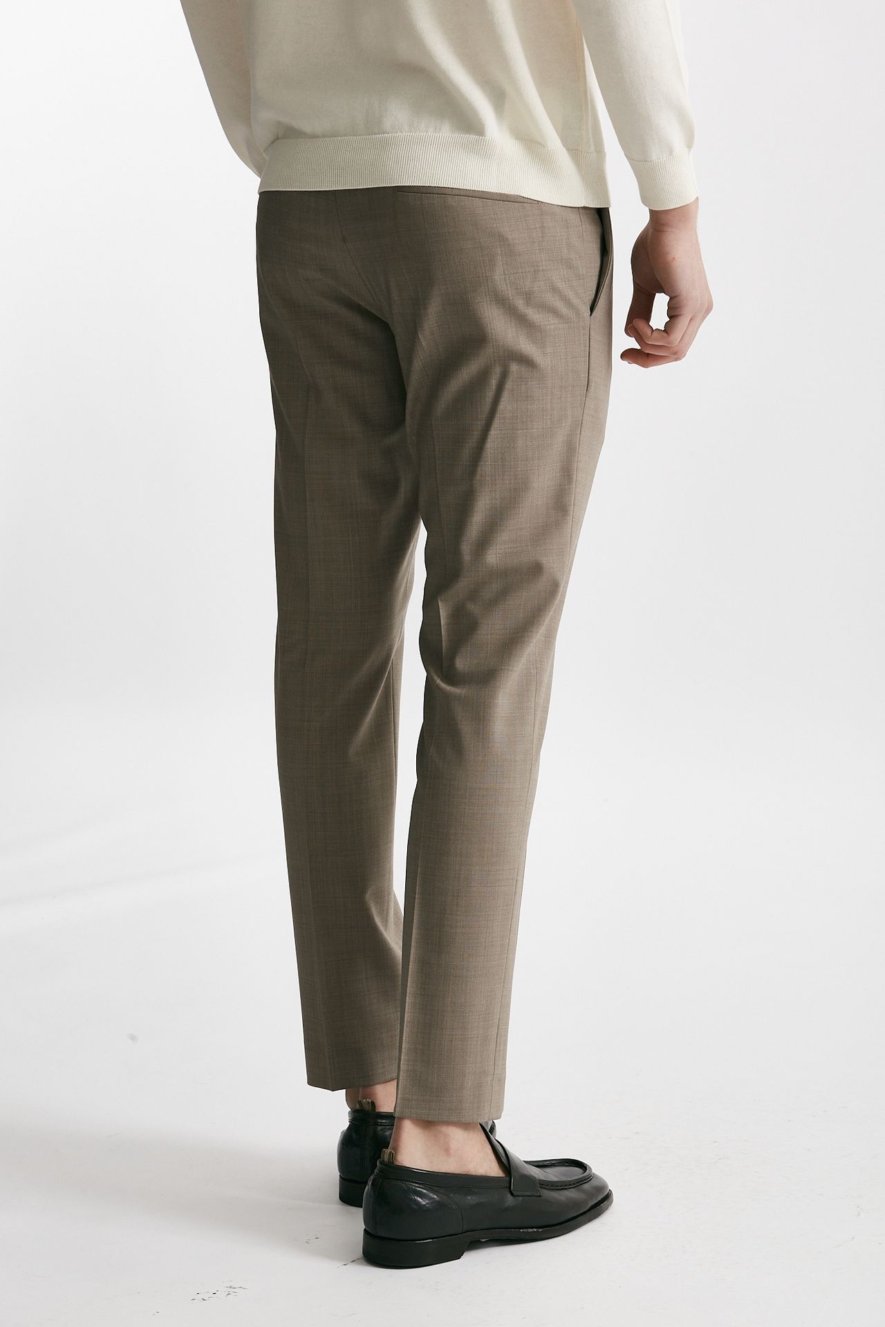 Pantalone in lana stretch EDGE- DIECI beige