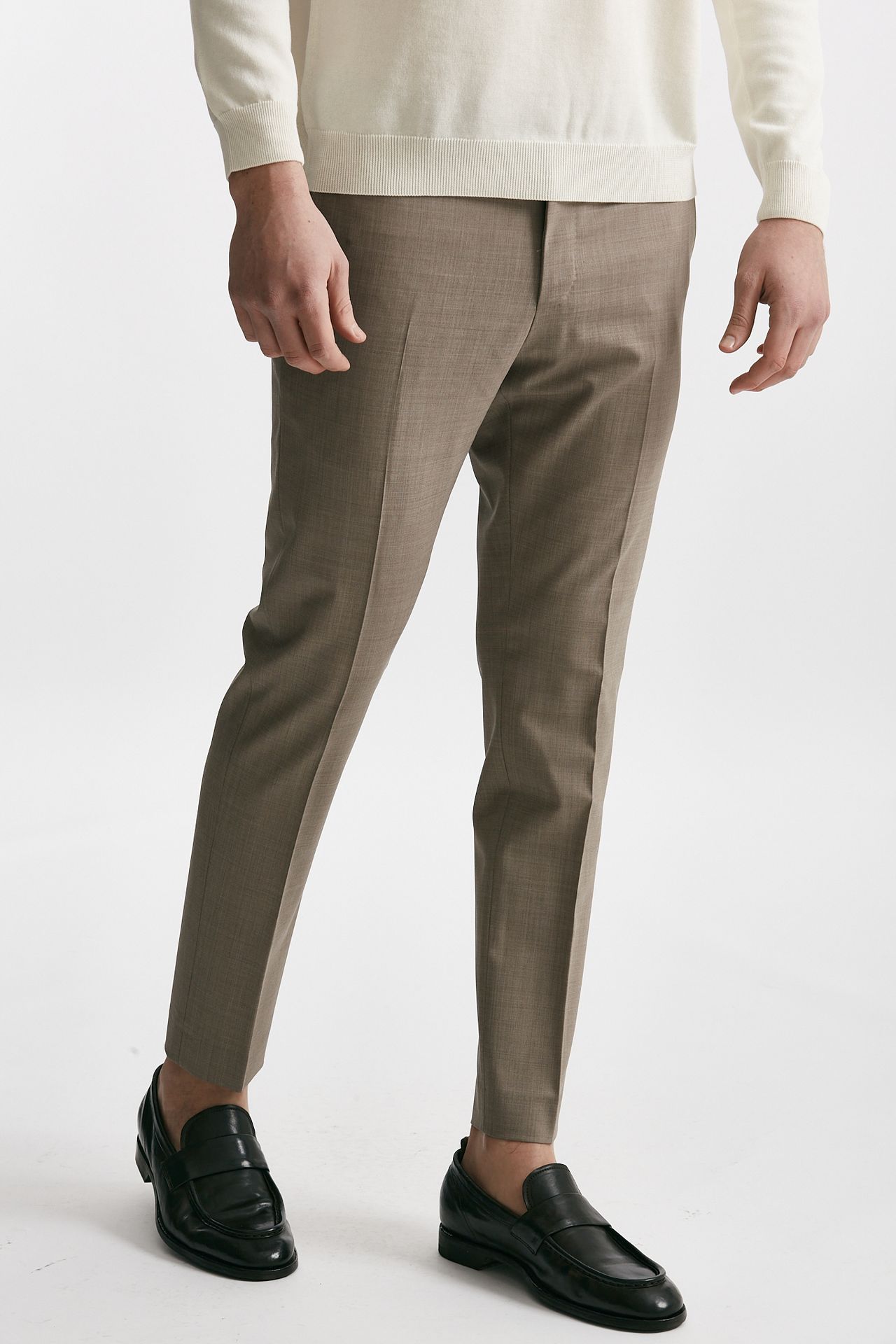 Pantalone in lana stretch EDGE- DIECI beige