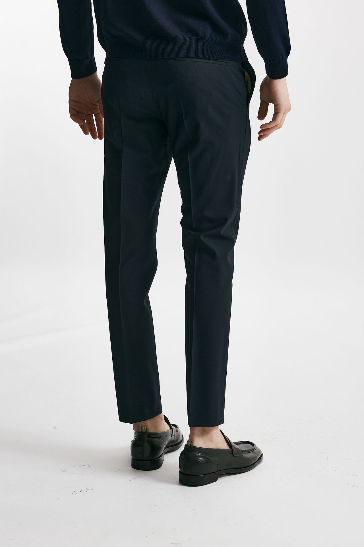 Pantalone in lana stretch EDGE- DIECI blu