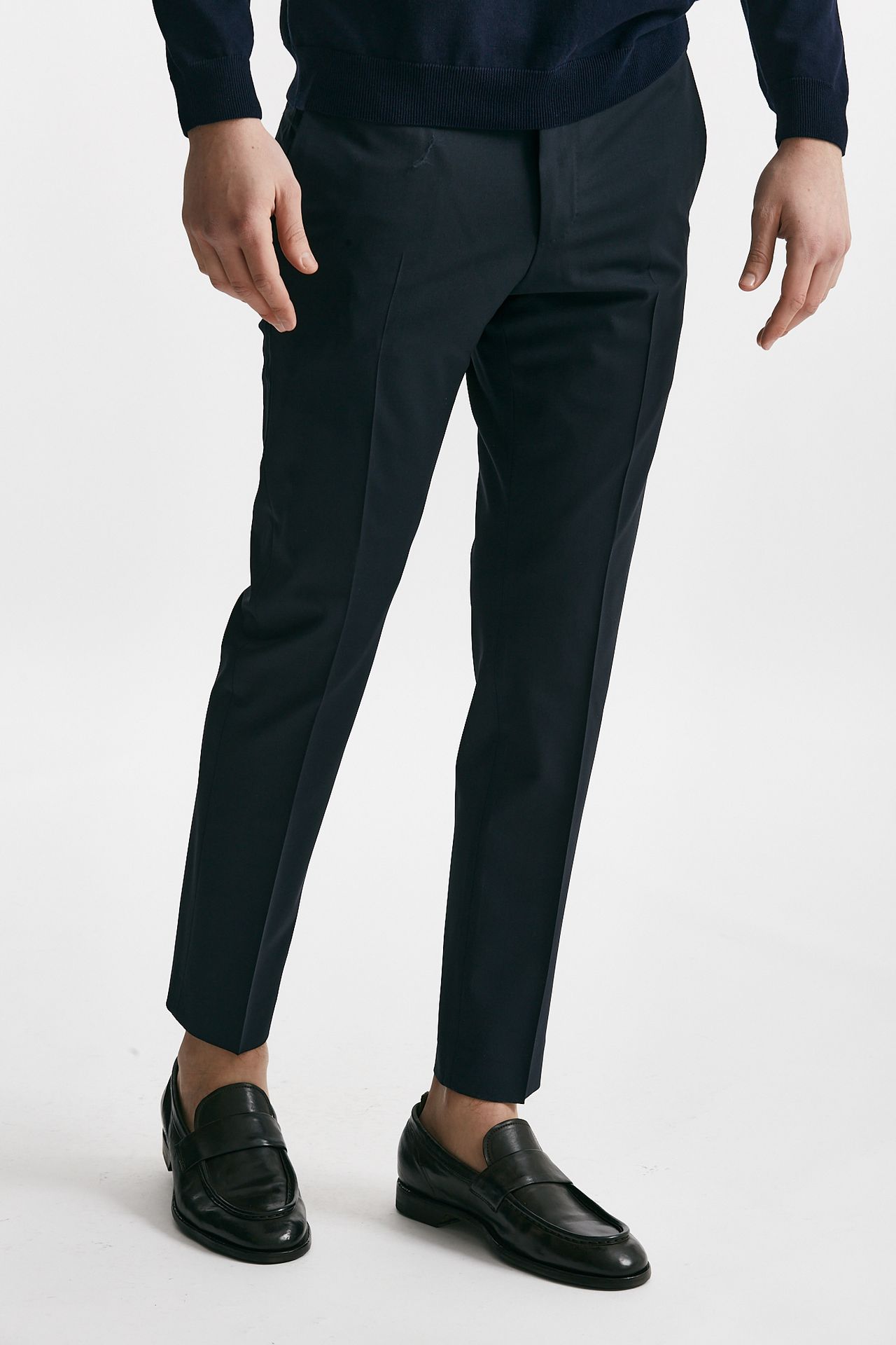 Pantalone in lana stretch EDGE- DIECI blu