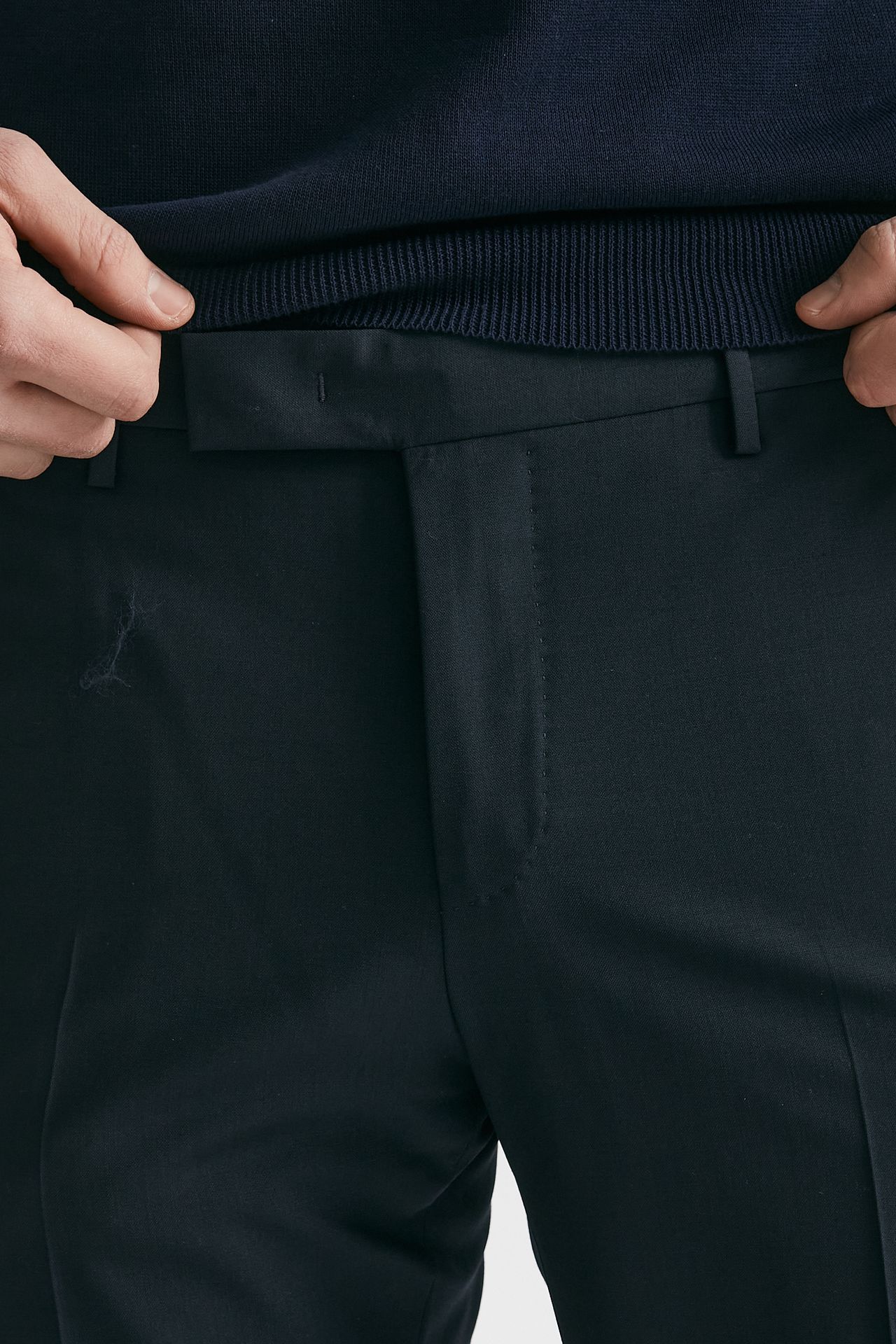 Pantalone in lana stretch EDGE- DIECI blu