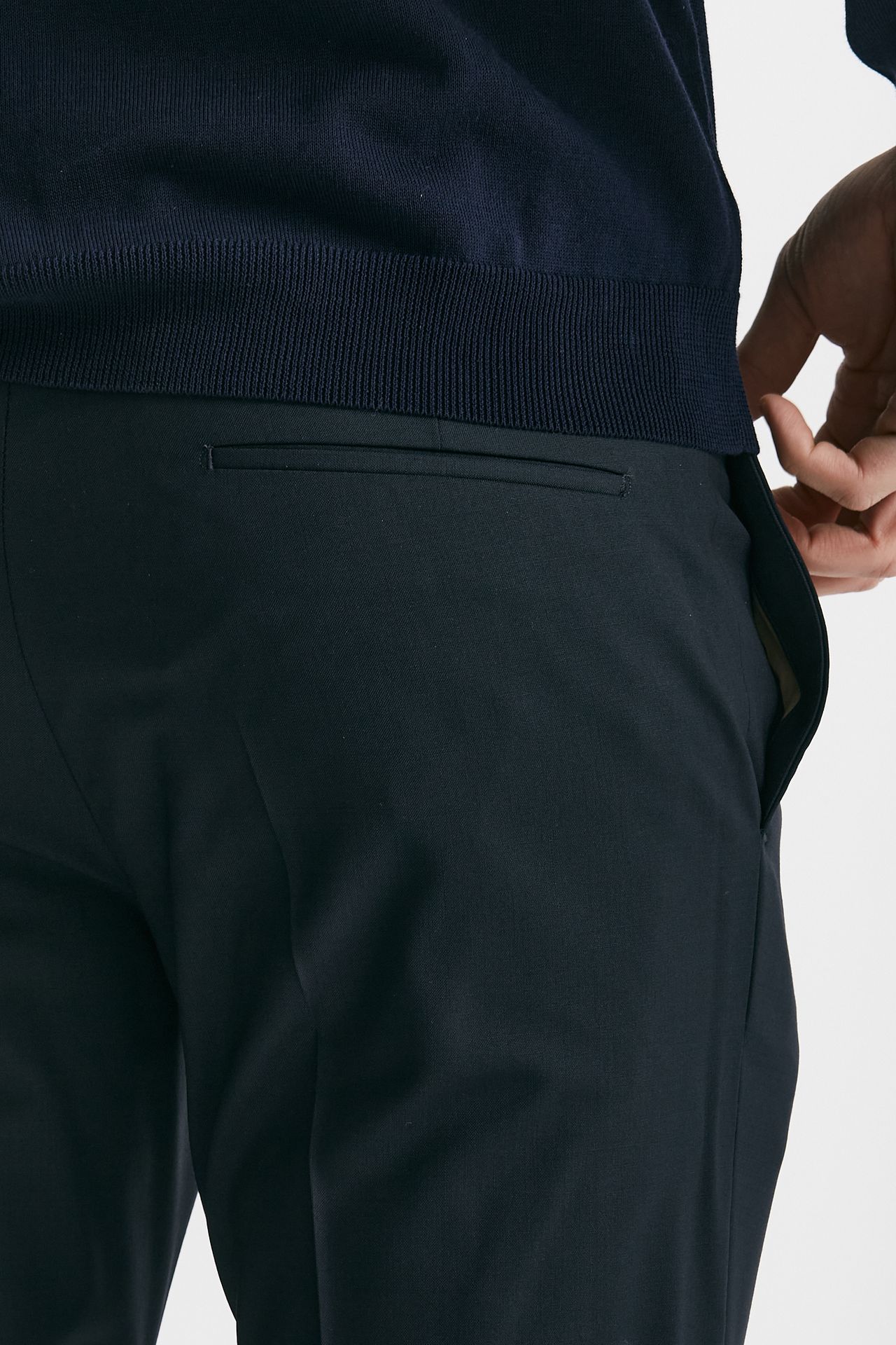 Pantalone in lana stretch EDGE- DIECI blu