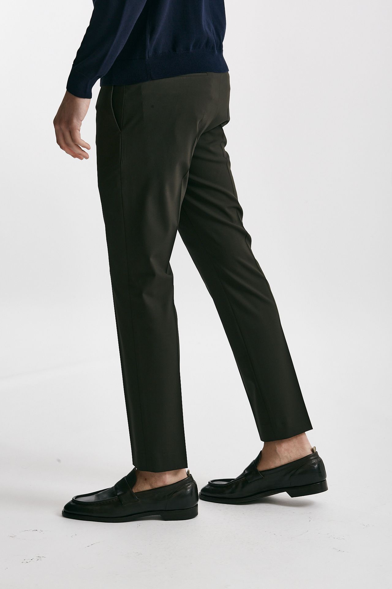 Pantalone in lana stretch EDGE- DIECI marrone