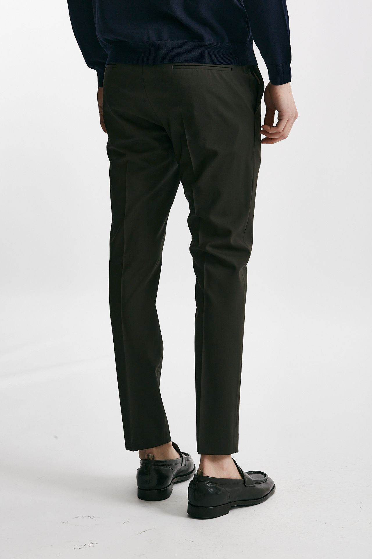 Pantalone in lana stretch EDGE- DIECI marrone