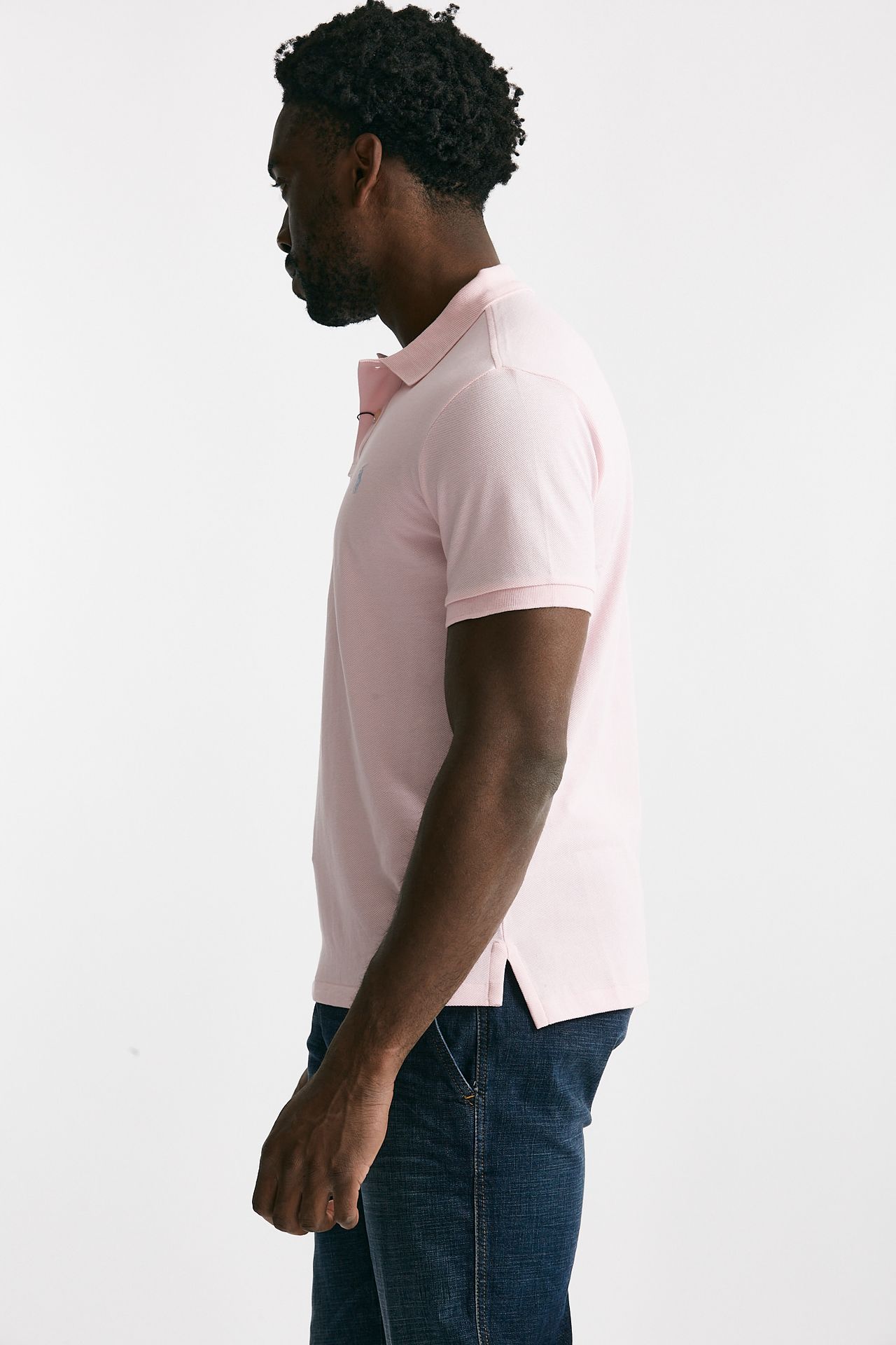 Polo in cotone piquet rosa