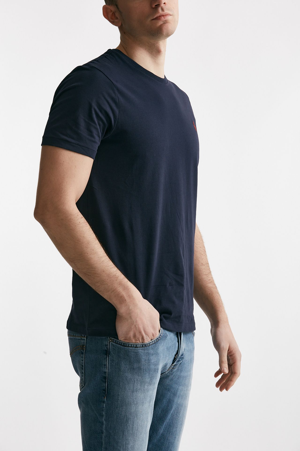 T-shirt in cotone blu