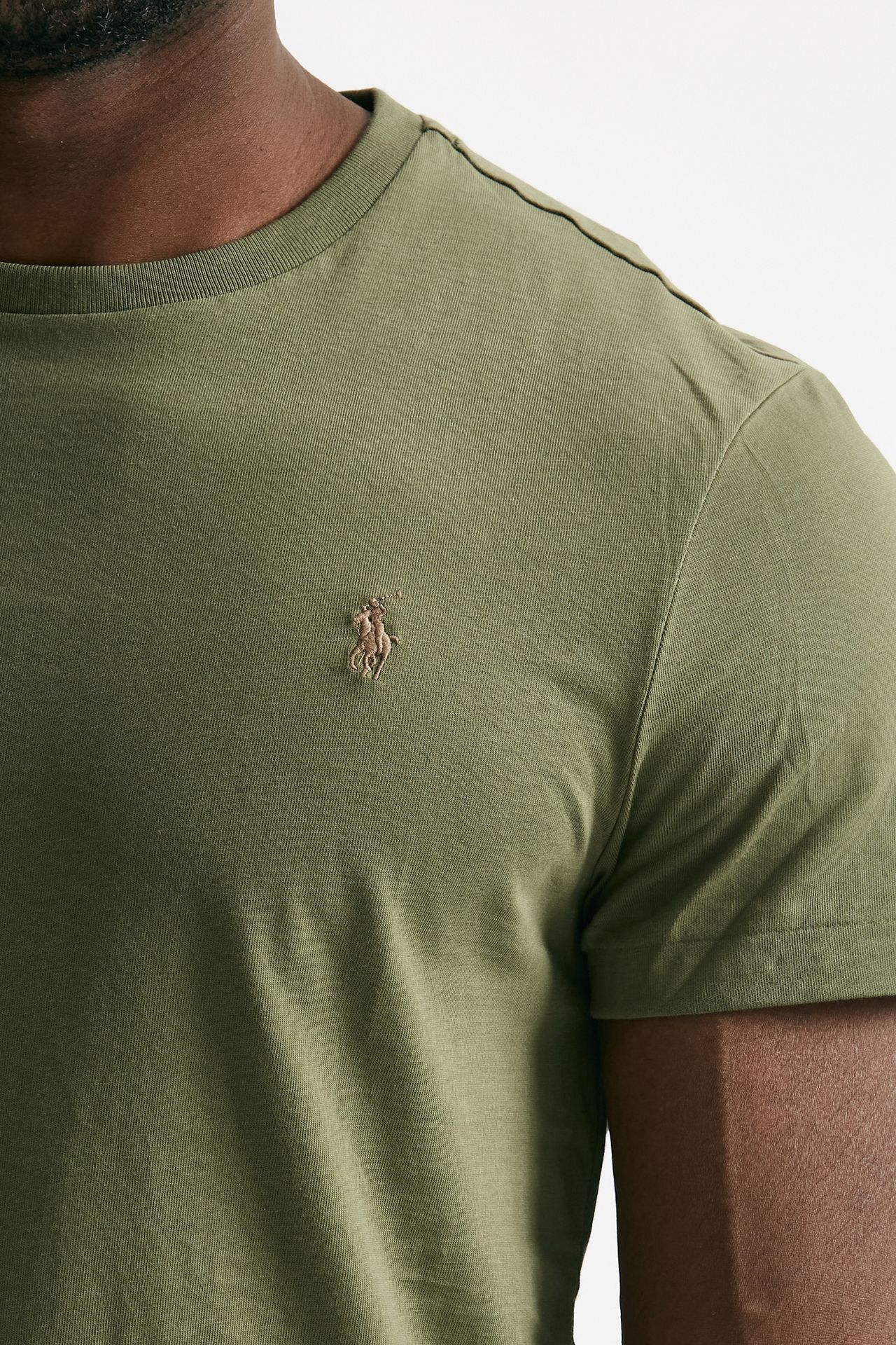T-shirt in cotone verde militare