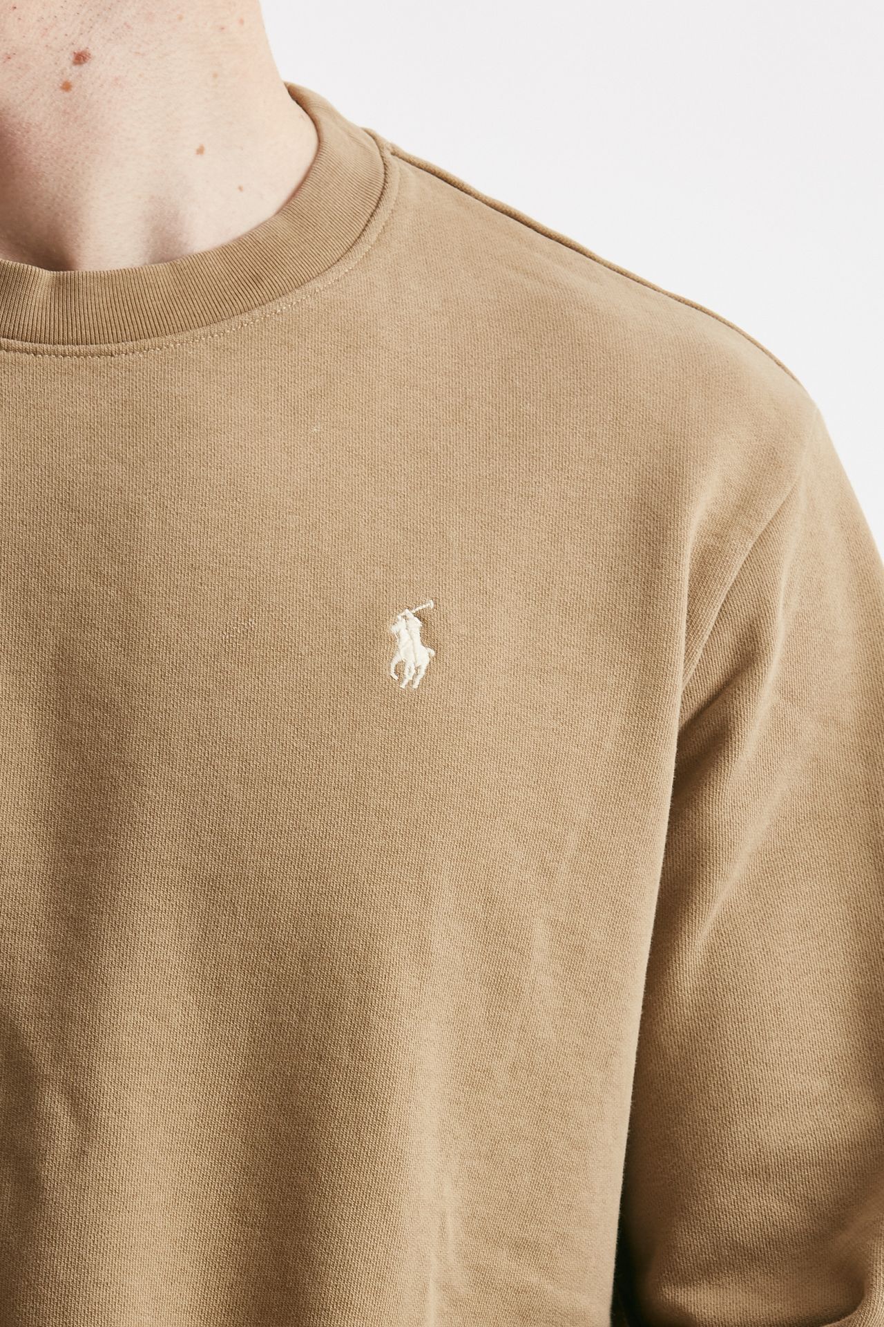 Felpa in cotone lavato cammello