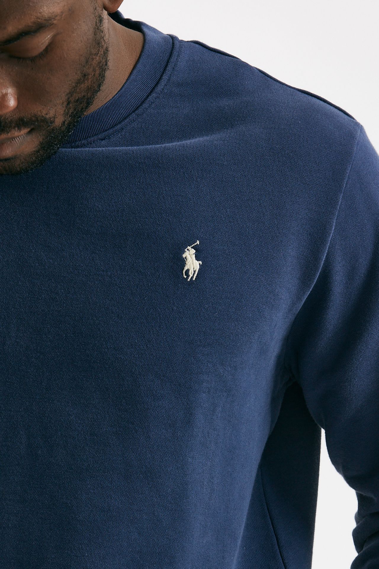 Felpa in cotone lavato blu