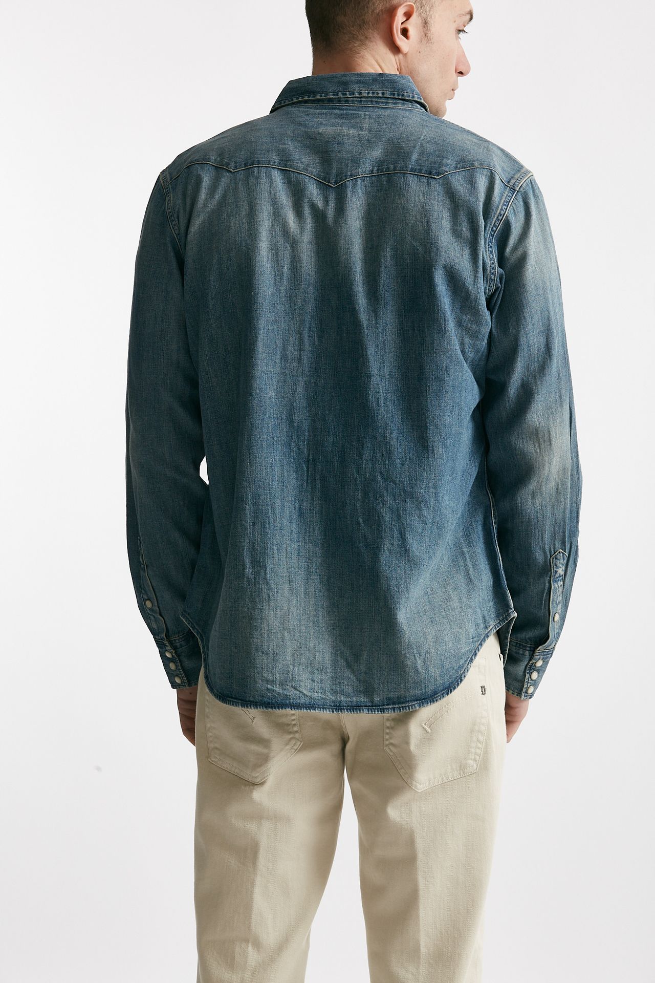 Camicia in cotone denim chiaro 
