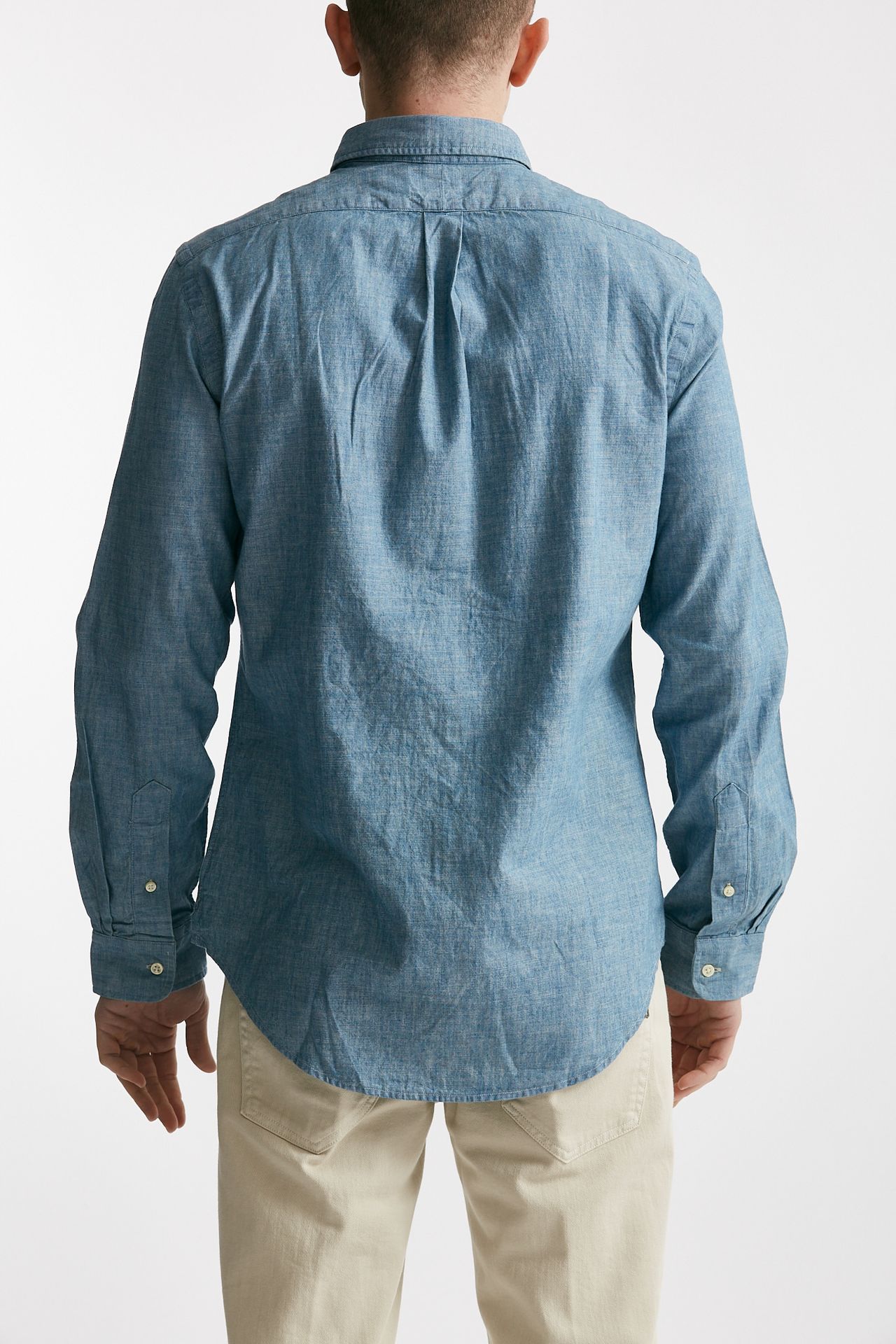 Camicia in cotone chambray denim