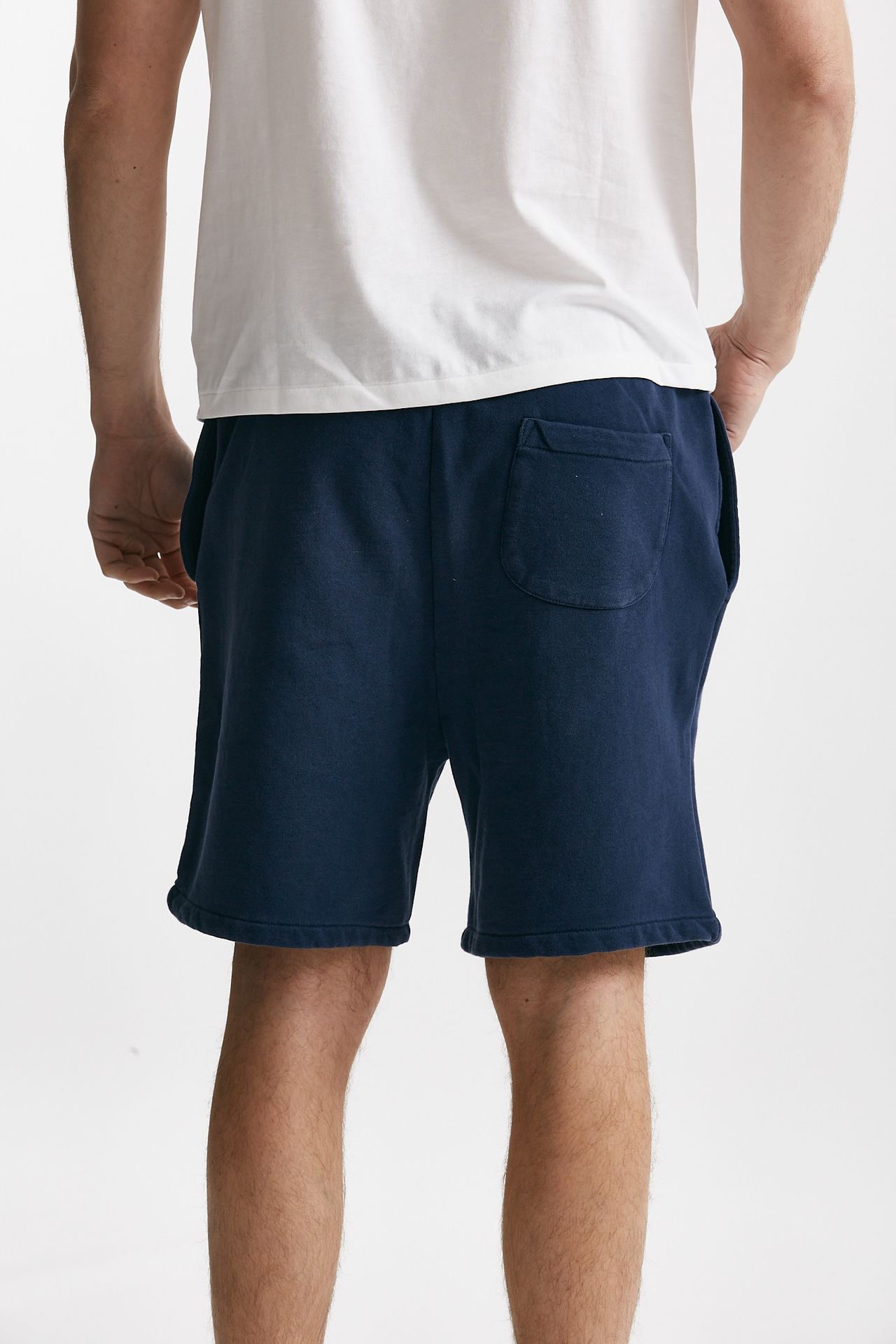 Bermuda felpa in cotone blu