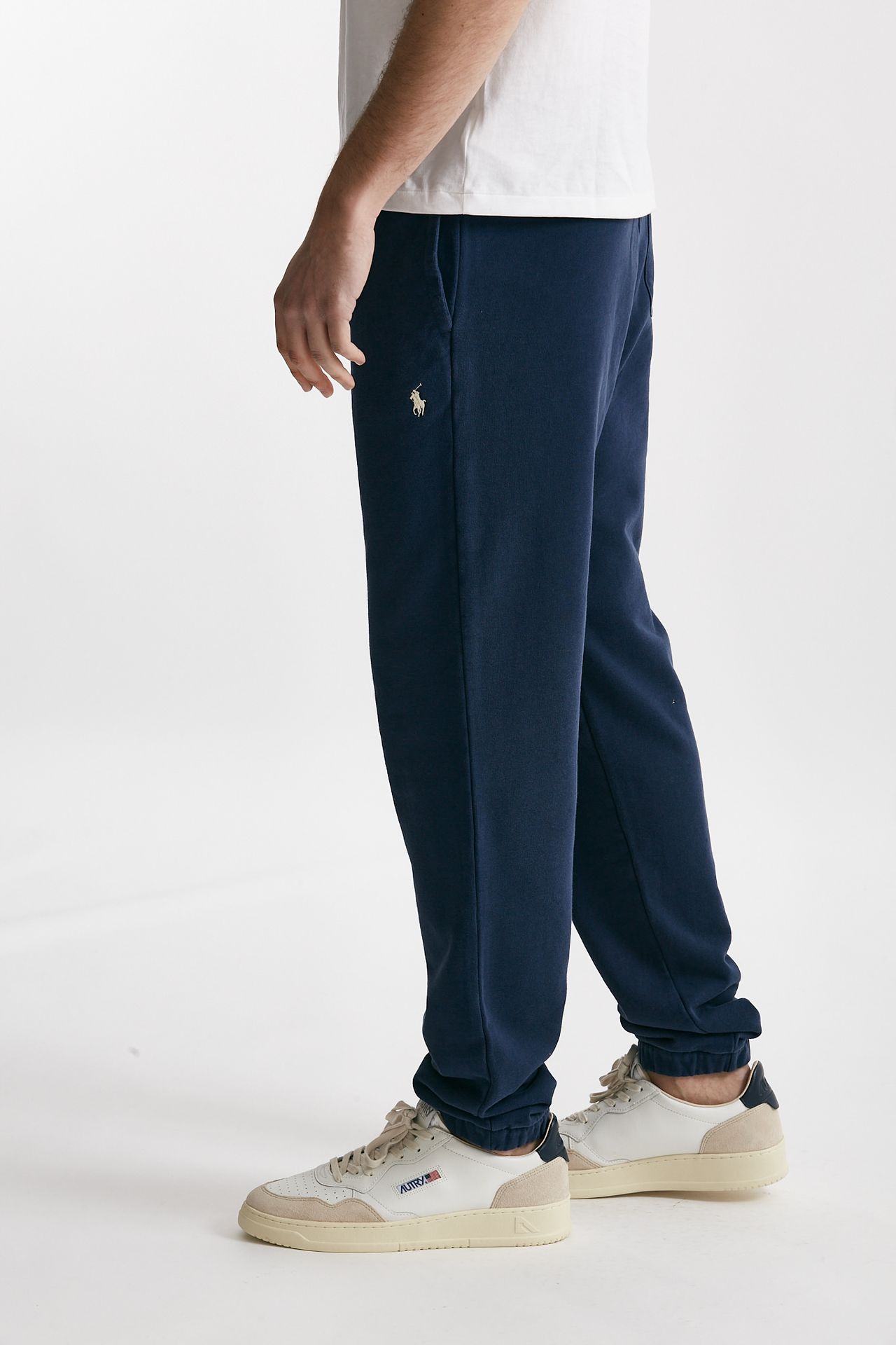 Pantalone in cotone lavato blu