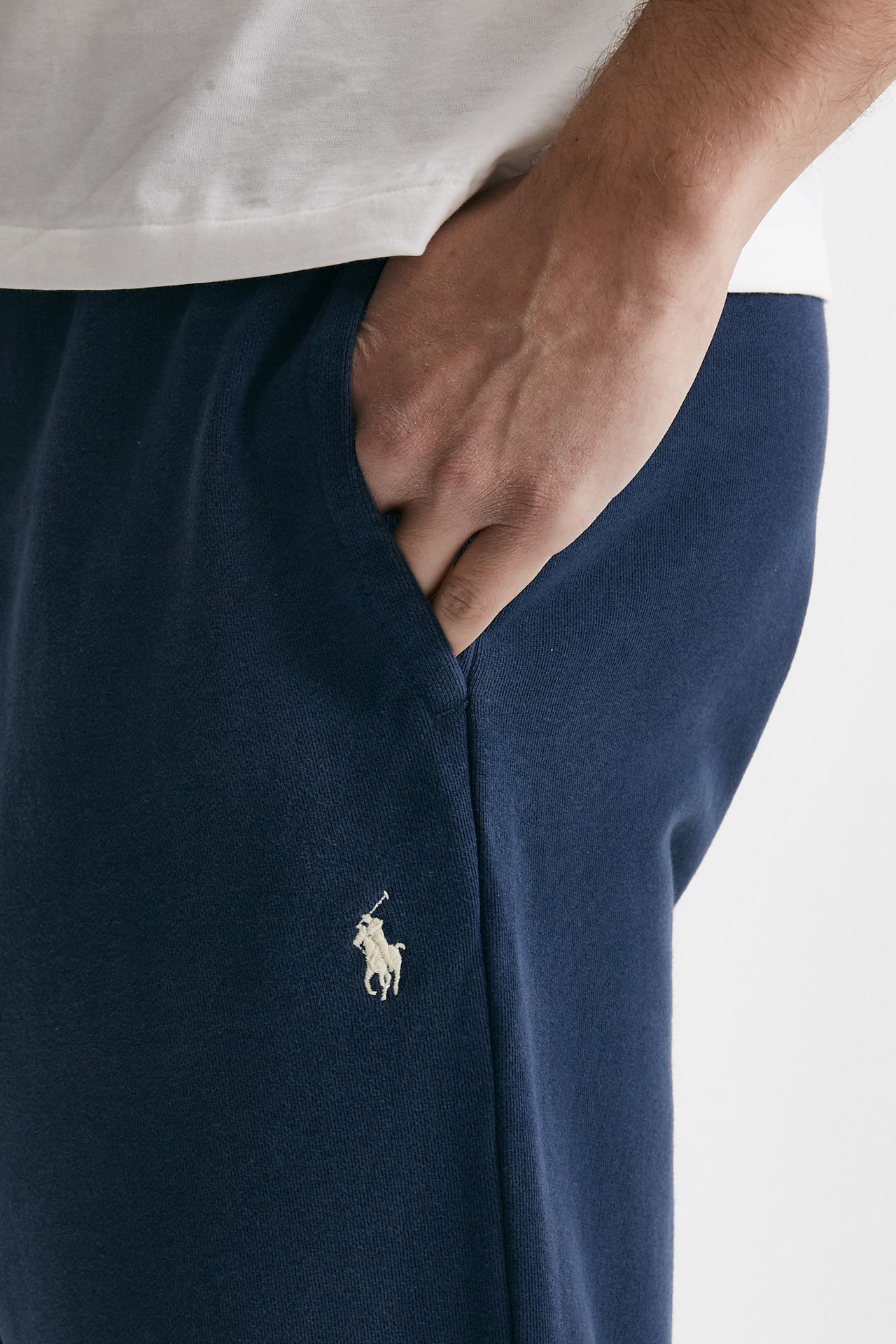 Pantalone in cotone lavato blu