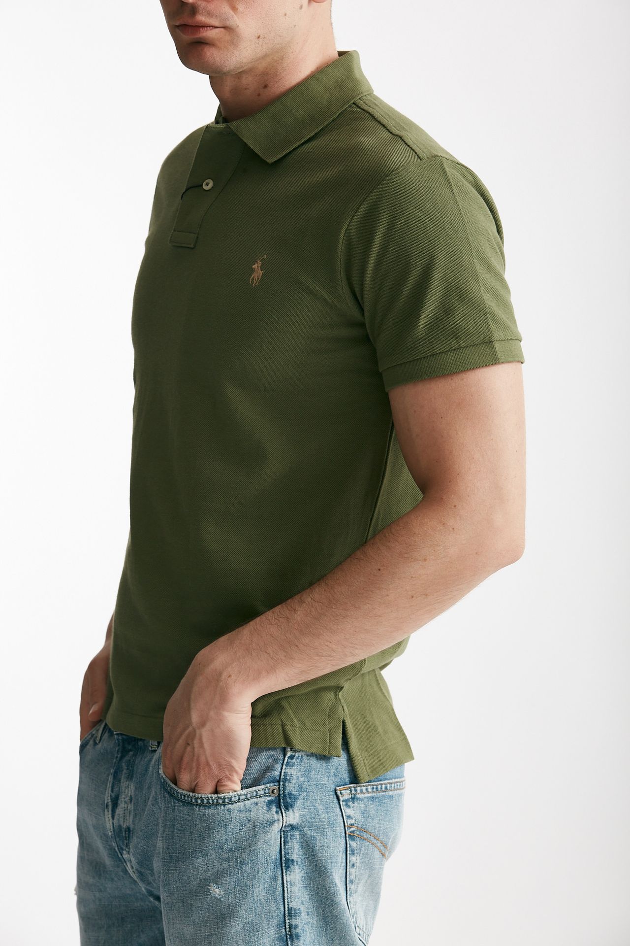 Polo in cotone piquet militare