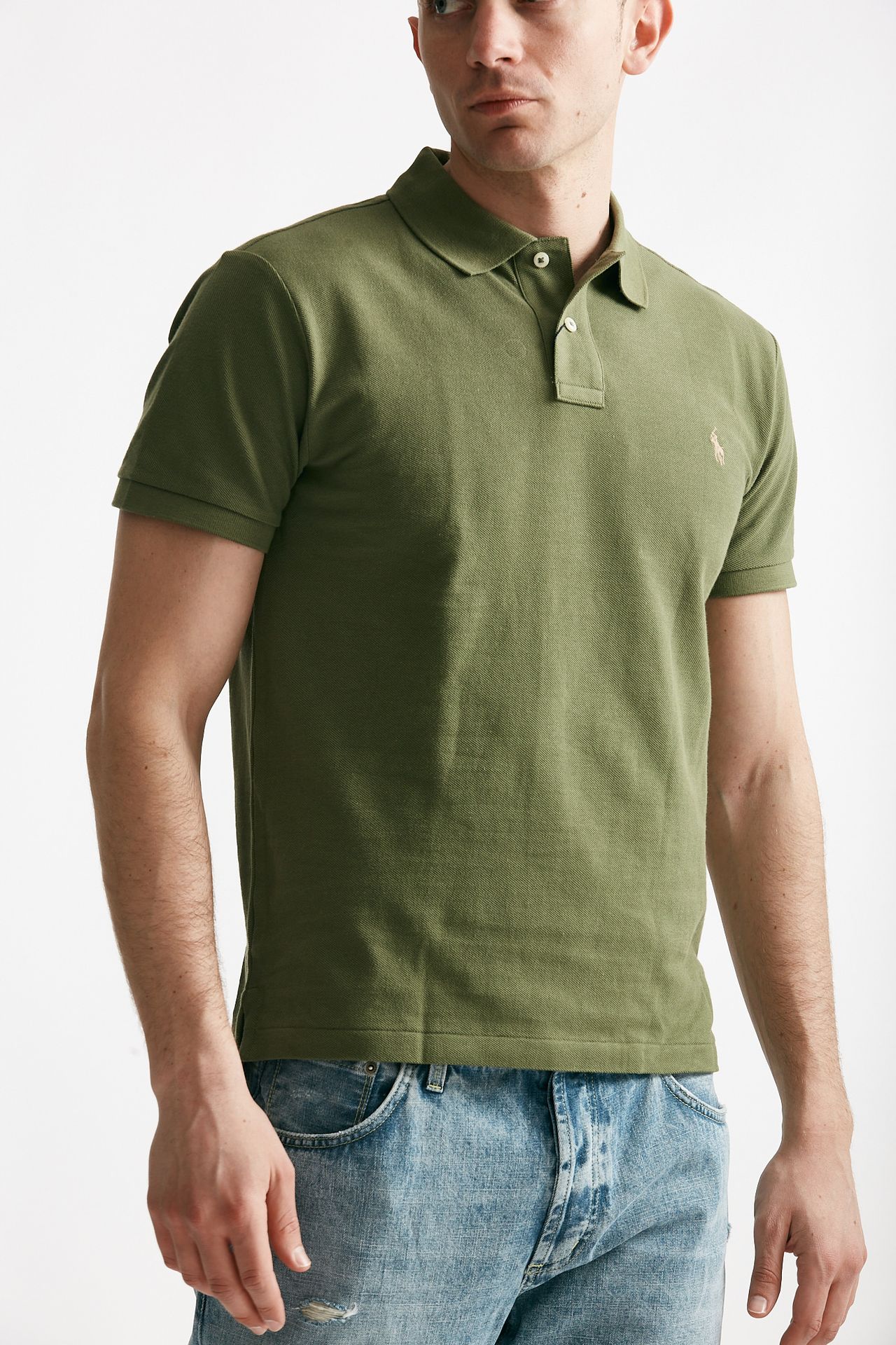 Polo in cotone piquet militare
