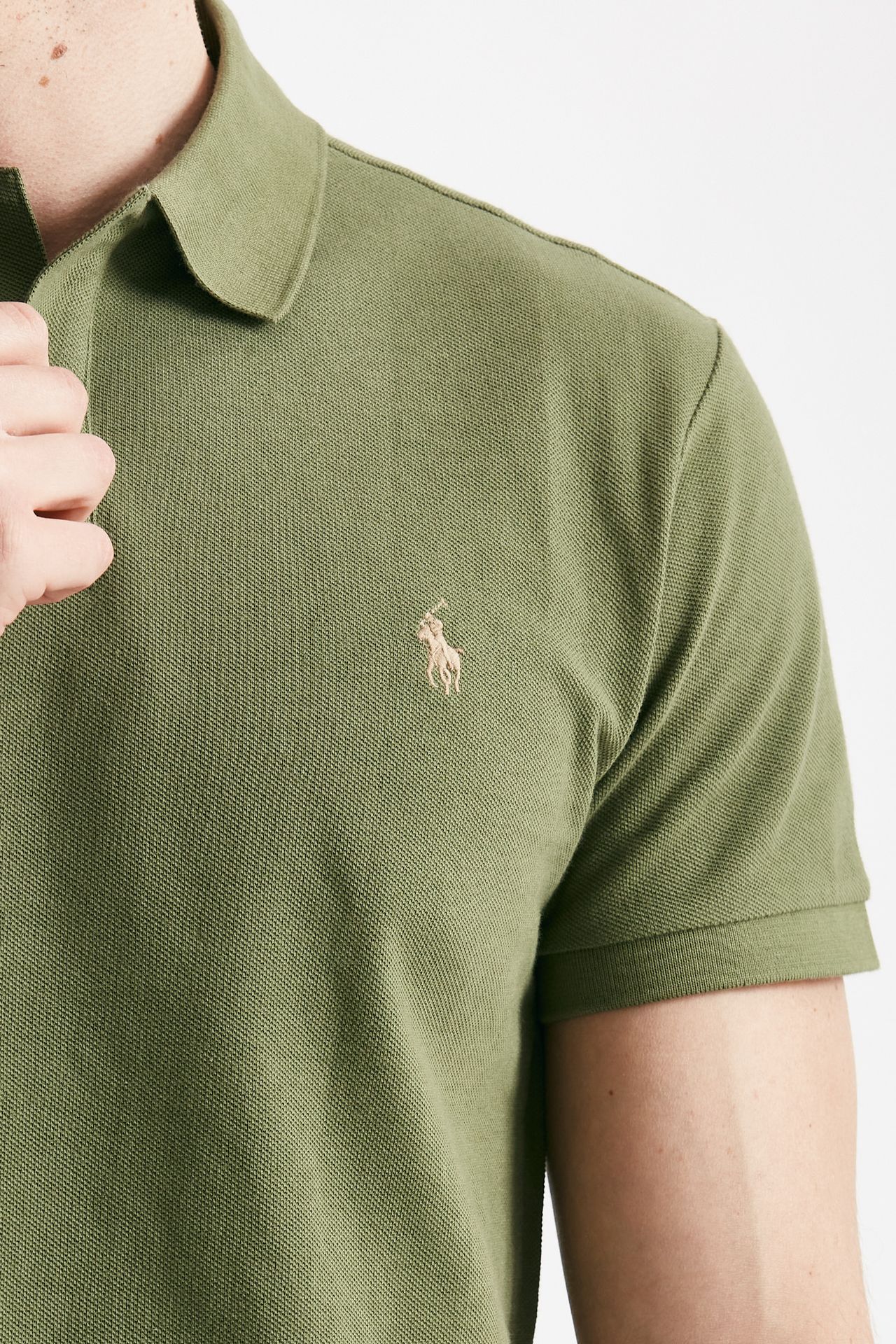 Polo in cotone piquet militare