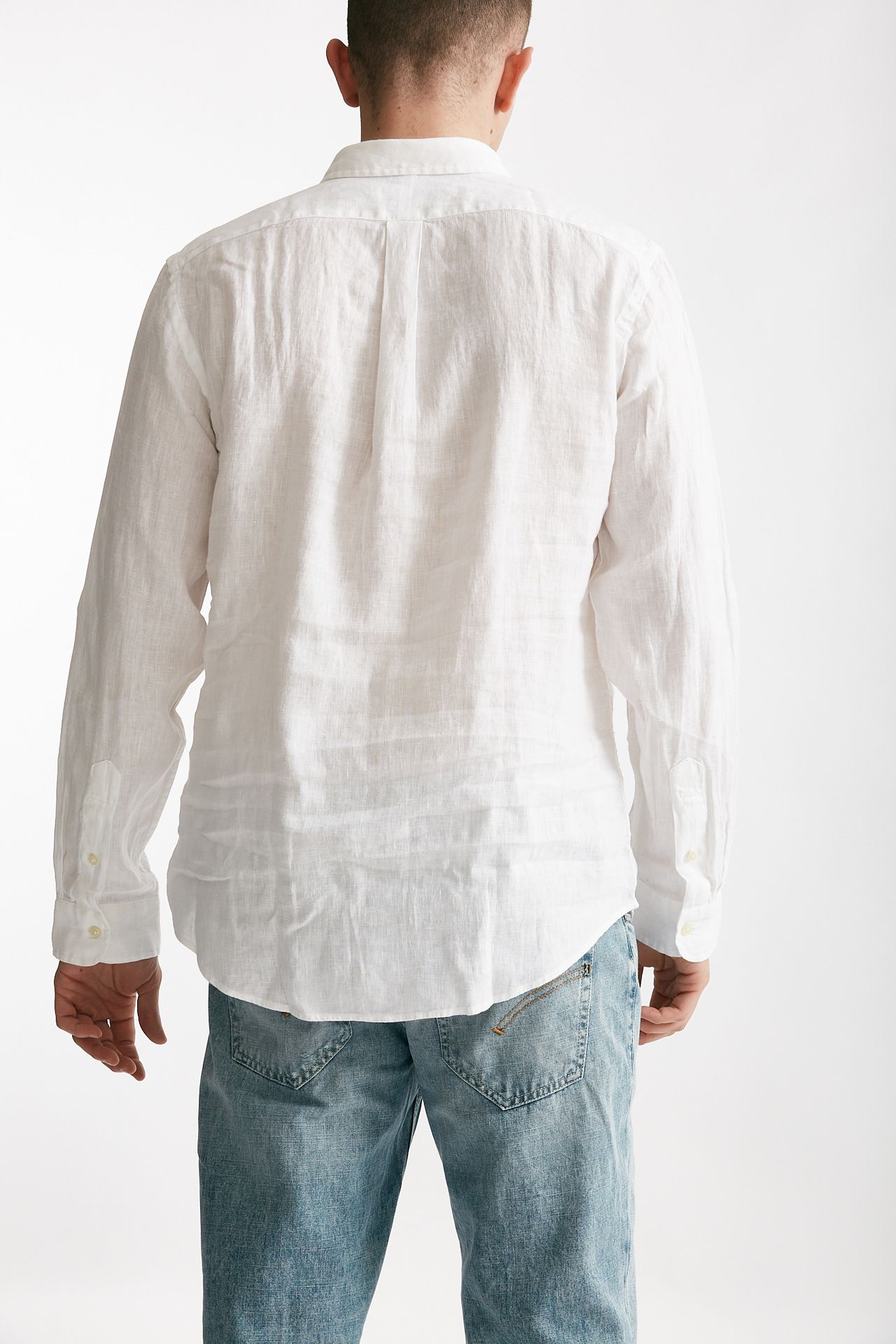 Camicia in lino bianco