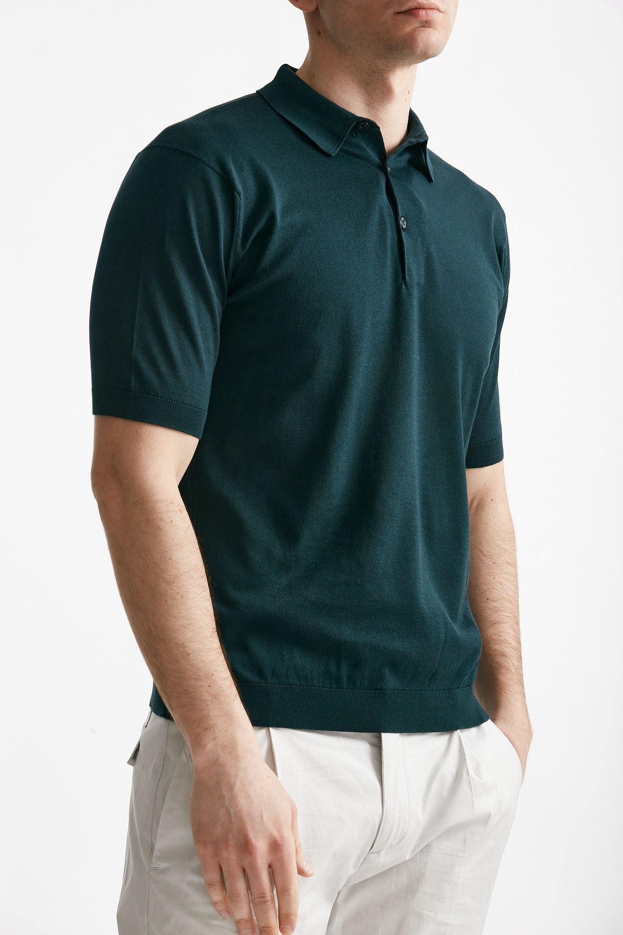 Polo REID in cotone sea island verdone 