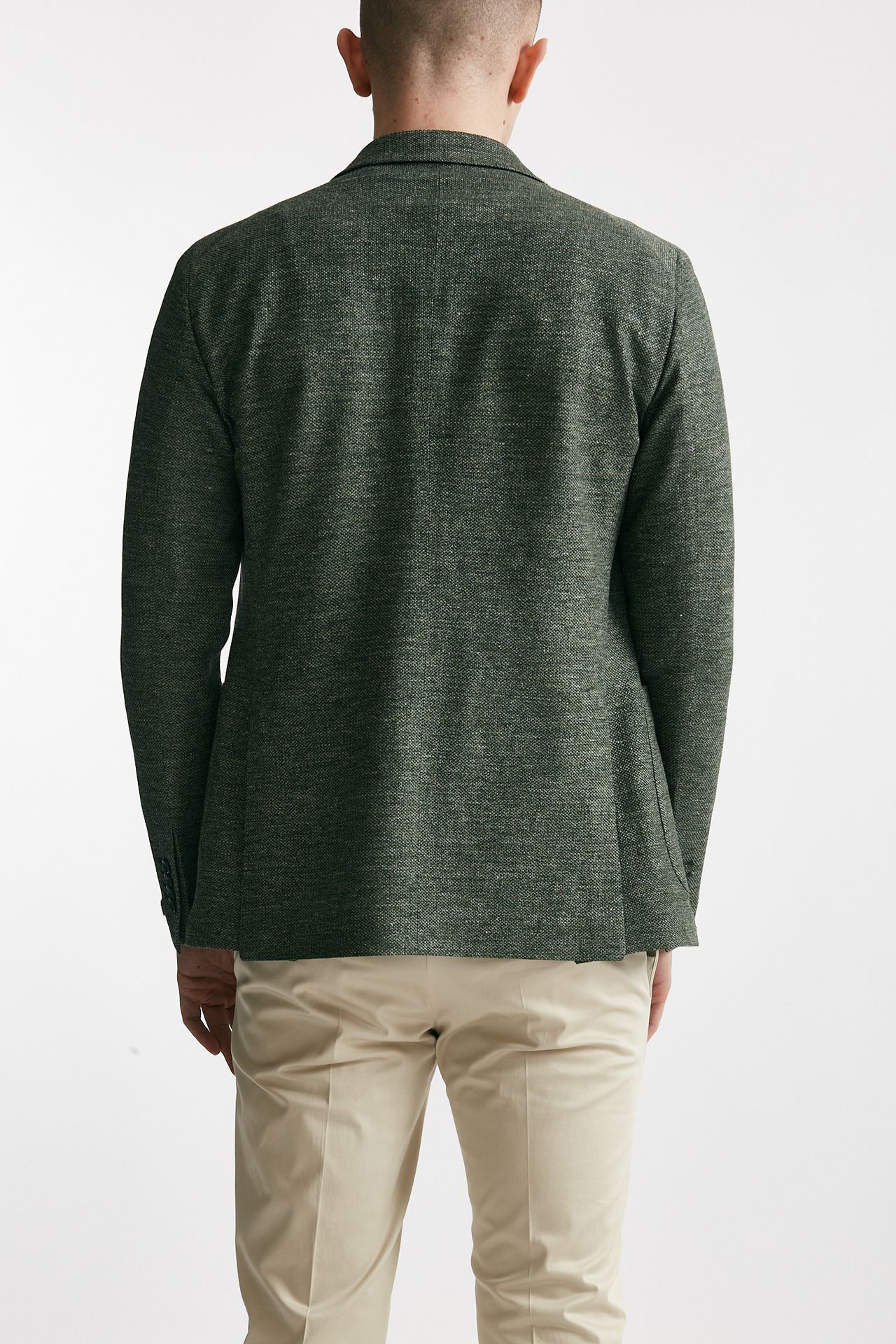 Giacca monopetto MONTECARLO lino/cotone verde