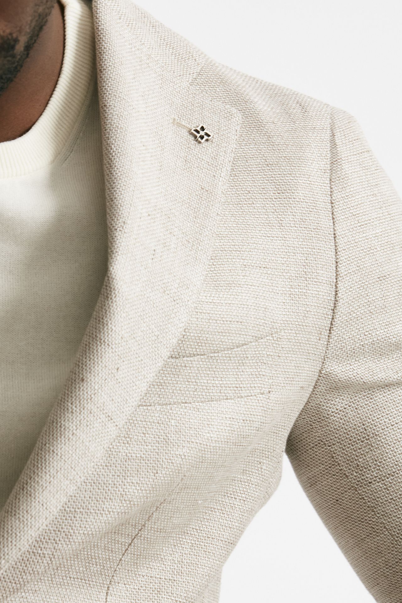 Giacca monopetto MONTECARLO lino/cotone beige