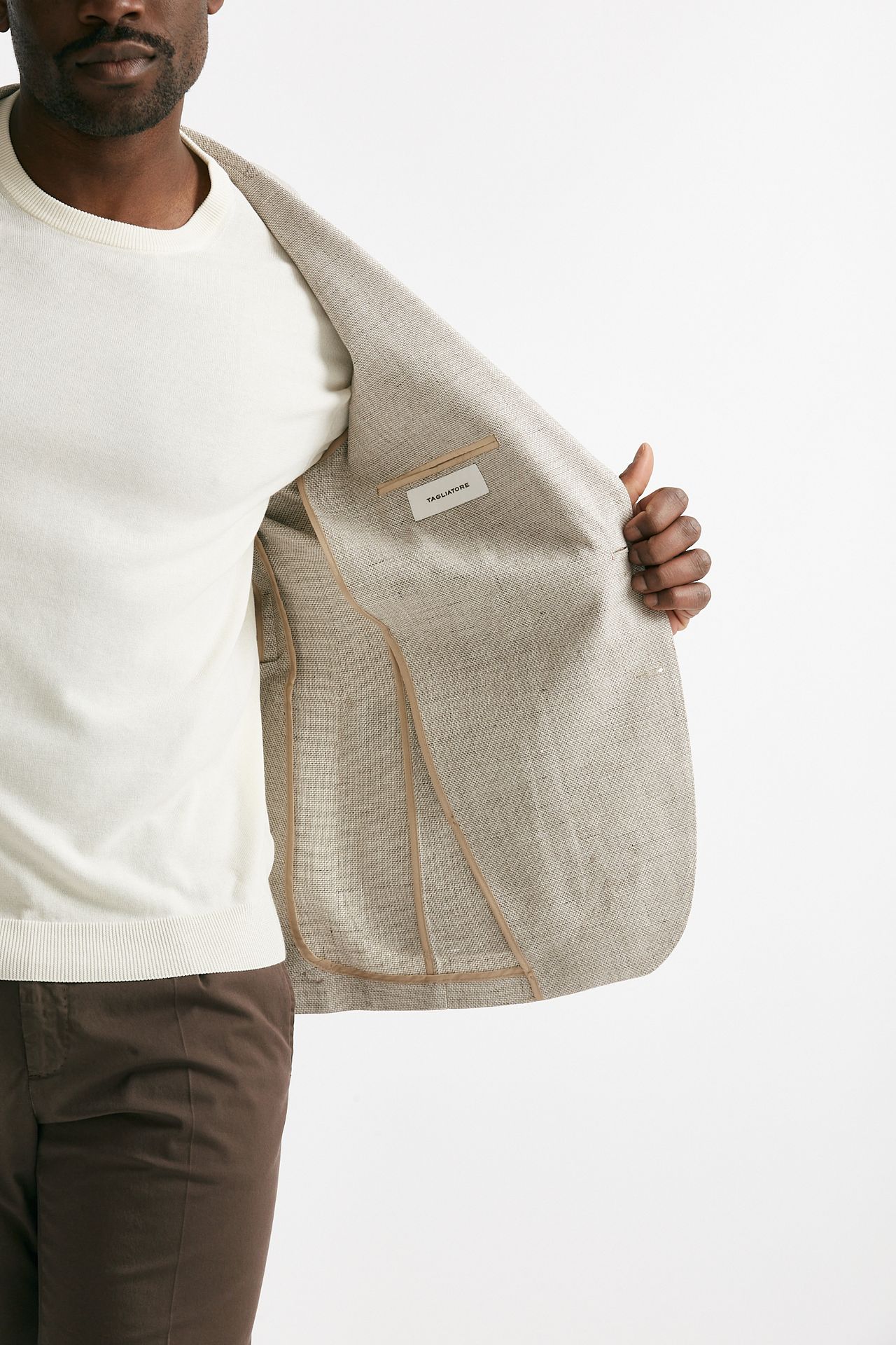 Giacca monopetto MONTECARLO lino/cotone beige