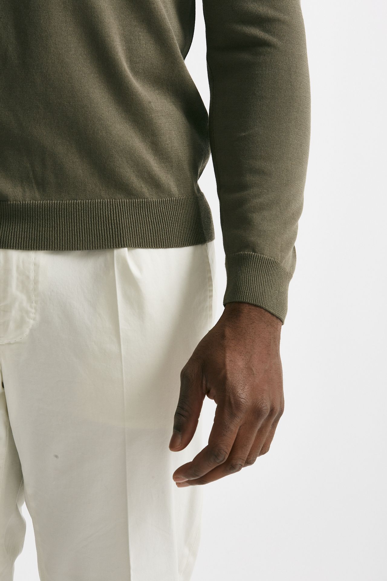 Maglia in cotone girocollo verde